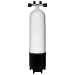 BTS Steel Scuba Tank 10L 230 Bar Twin Valves 2 Fixed Outlets