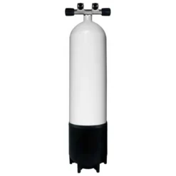 BTS Steel Scuba Tank 20L 230 Bar Twin Valve 2 Fixed Outlets