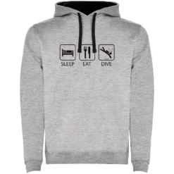Sleep Eat And Dive Two-Colour Hoodie
