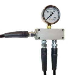 Manifold Block With Gauge Coltri Inlet 2 Outlets