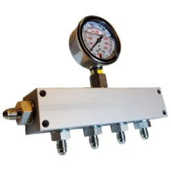 Manifold Block With Gauge Coltri Inlet 4 Outlets -CRESS Dive Gear Shop metalsub manifold block with gauge coltri inlet 4 outlets 1