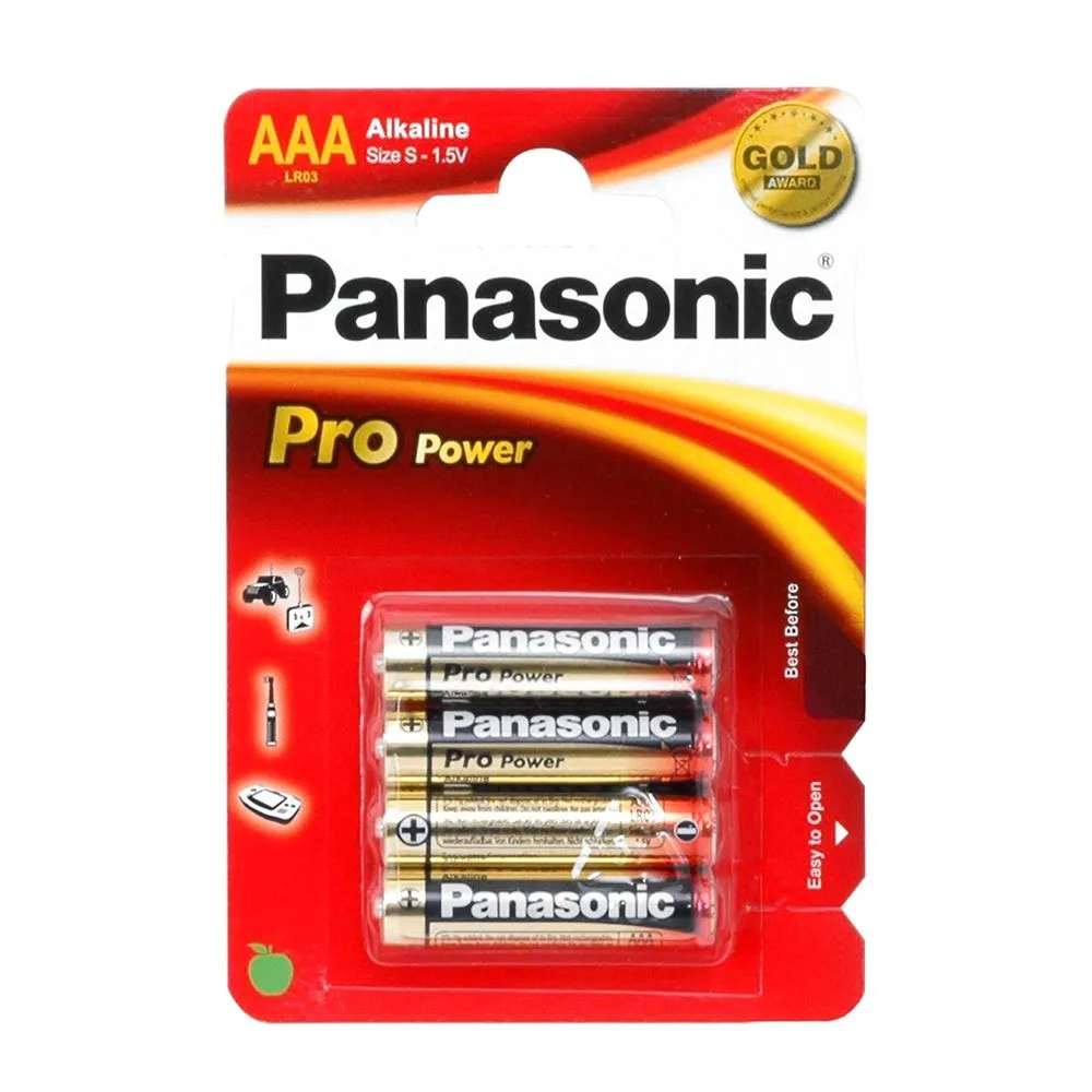 Panasonic Pro Power LR 03 Micro AAA Batteries 3 Panasonic Pro Power LR 03 Micro AAA Batteries