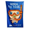 TURBO Born To Dive Towel -CRESS Dive Gear Shop turbo born to dive towel